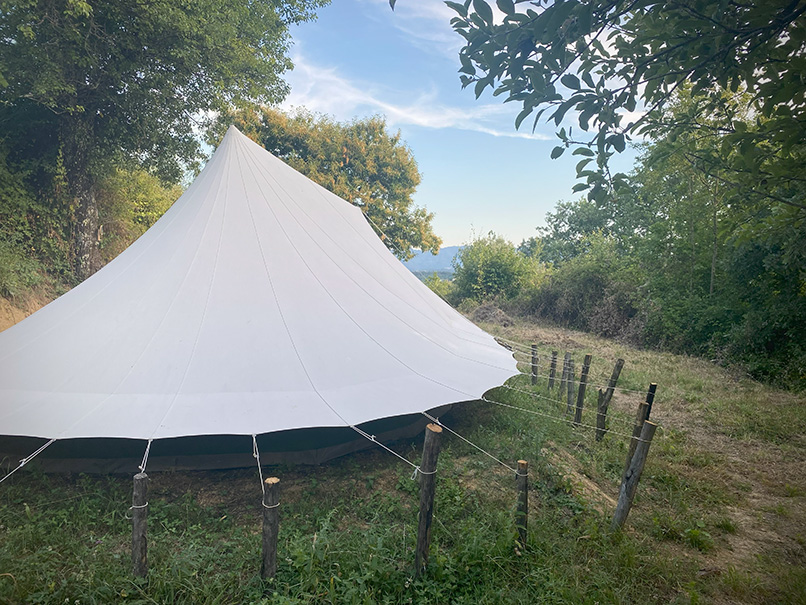 Uitzicht vanaf tent